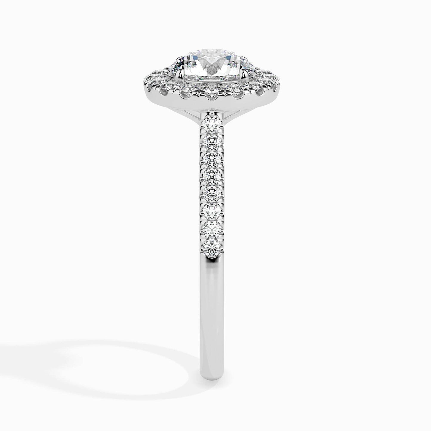 1ct Round Halo Lab Diamond Sage Ring - Fiona Diamonds - Fiona Diamonds