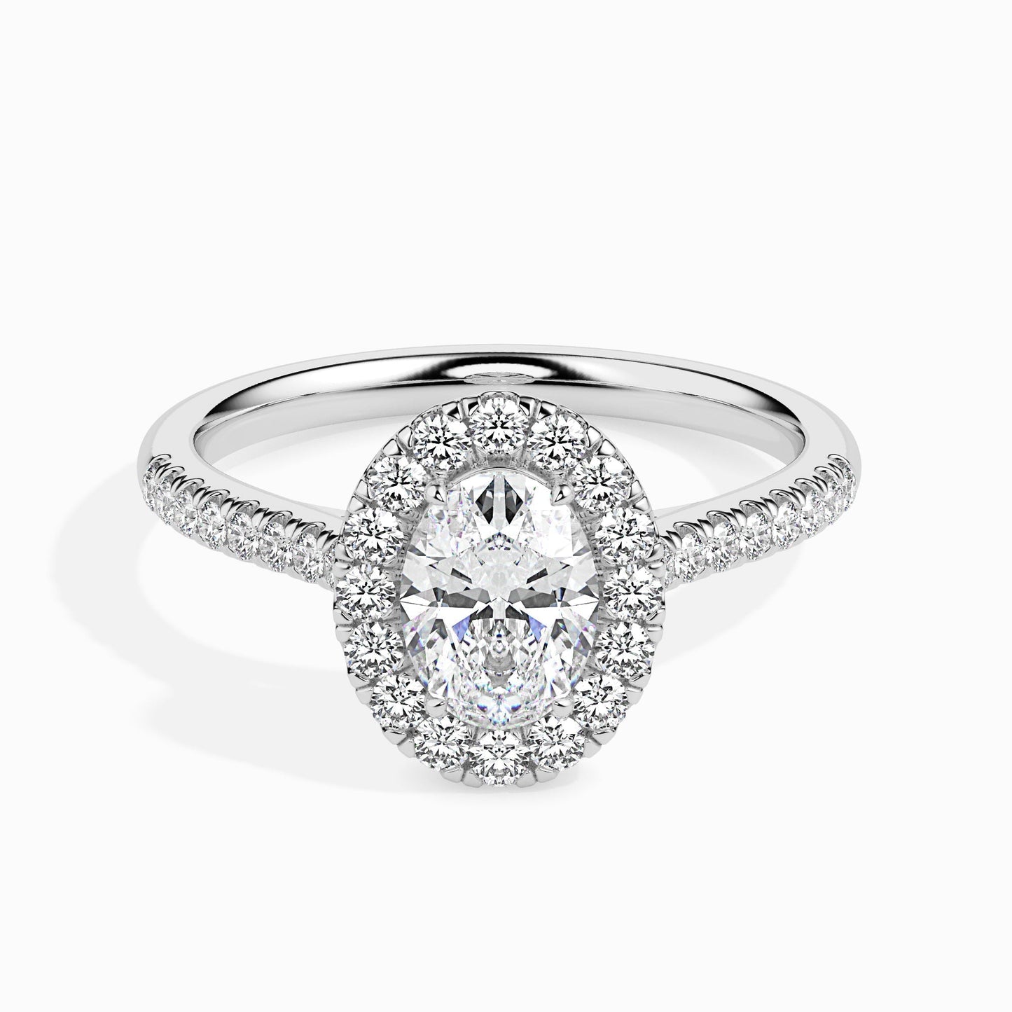 1ct Oval Halo Lab Diamond Bliss Ring - Fiona Diamonds - Fiona Diamonds