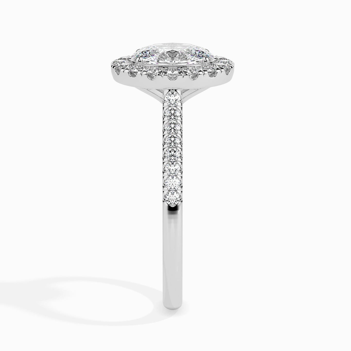 1ct Oval Halo Lab Diamond Bliss Ring - Fiona Diamonds - Fiona Diamonds