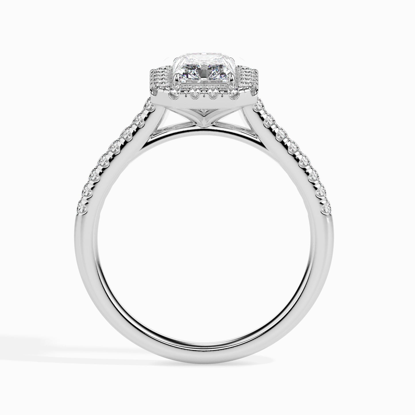 50 pointer Lab Diamond  solitaire engagement ring 18 karat white gold Fiona Diamonds