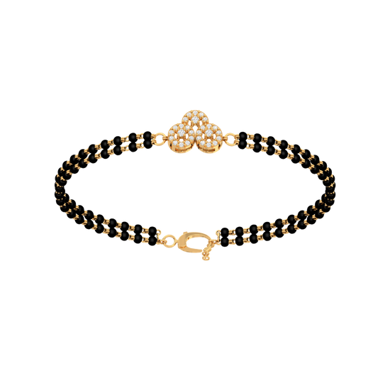 Halo square mangalsutra bracelet | Entique Jewellery Co