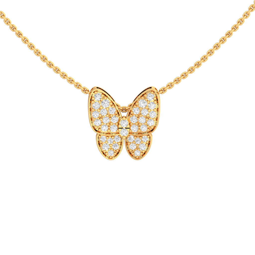 Butterfly Lab Diamond Pendant - Fiona Diamonds - Fiona Diamonds