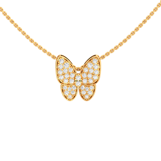 Butterfly Lab Diamond Pendant - Fiona Diamonds - Fiona Diamonds