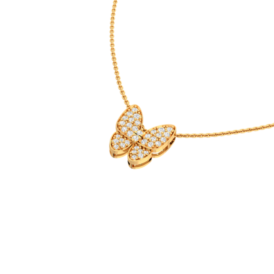 Butterfly Lab Diamond Pendant - Fiona Diamonds - Fiona Diamonds