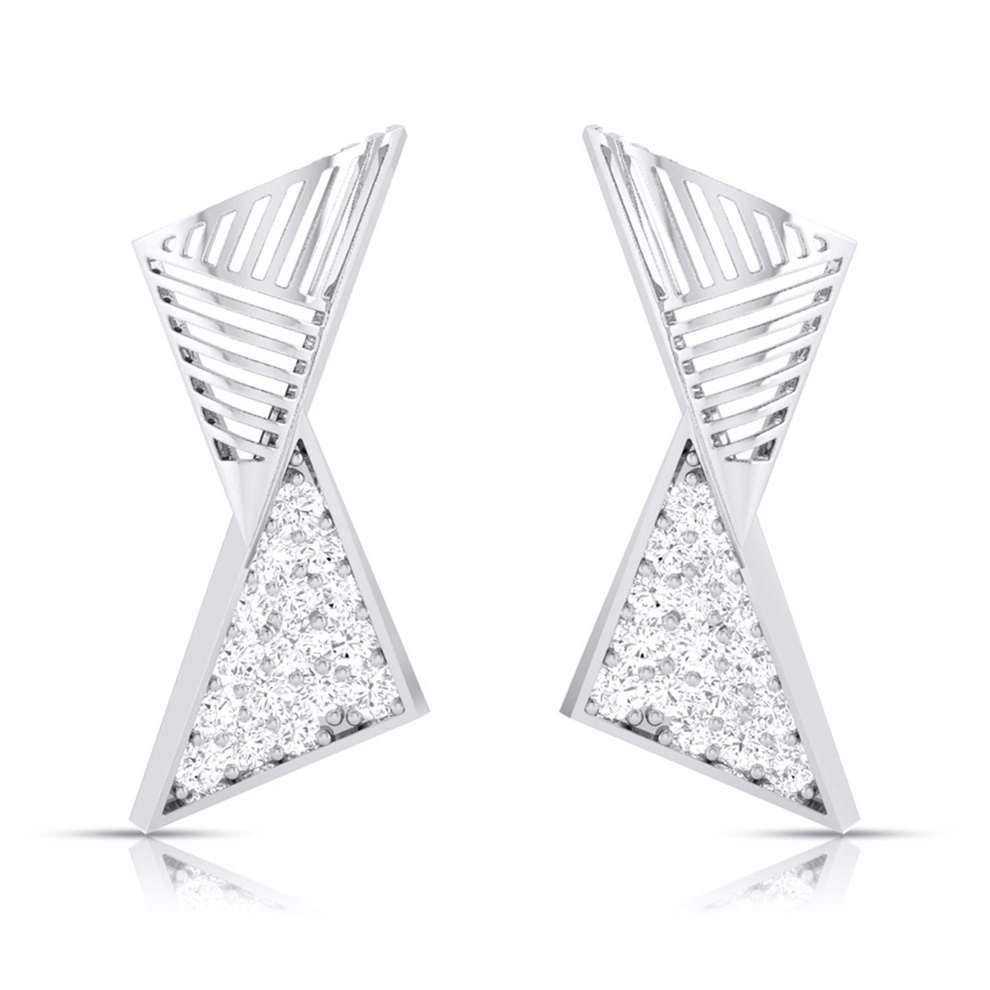 Party wear earrings design Pedia Lab Grown Diamond Earrings Fiona Diamonds