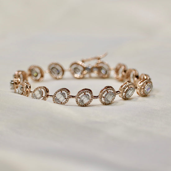 Rose gold Premium European Crystal opal and pearl bridal bracelet, Delicate  opal bracelet, Wedding jewelry gold, silver, rose gold