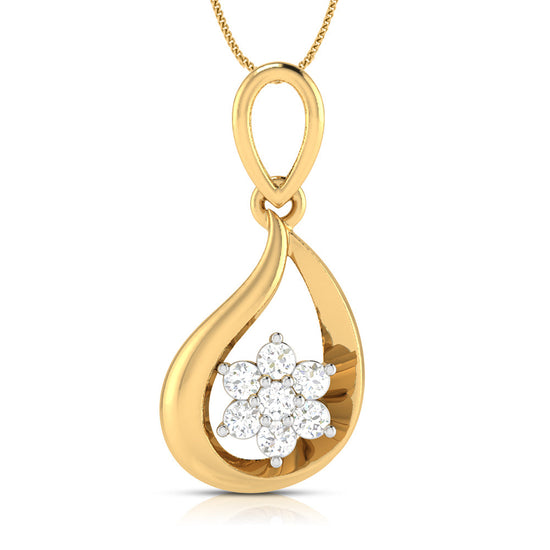 Perambulator Round delicate lab grown diamond pendant Fiona Diamonds