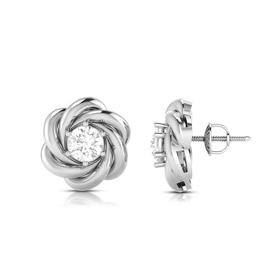 Earrings flower design Bowling Lab Grown Diamond Earrings Fiona Diamonds