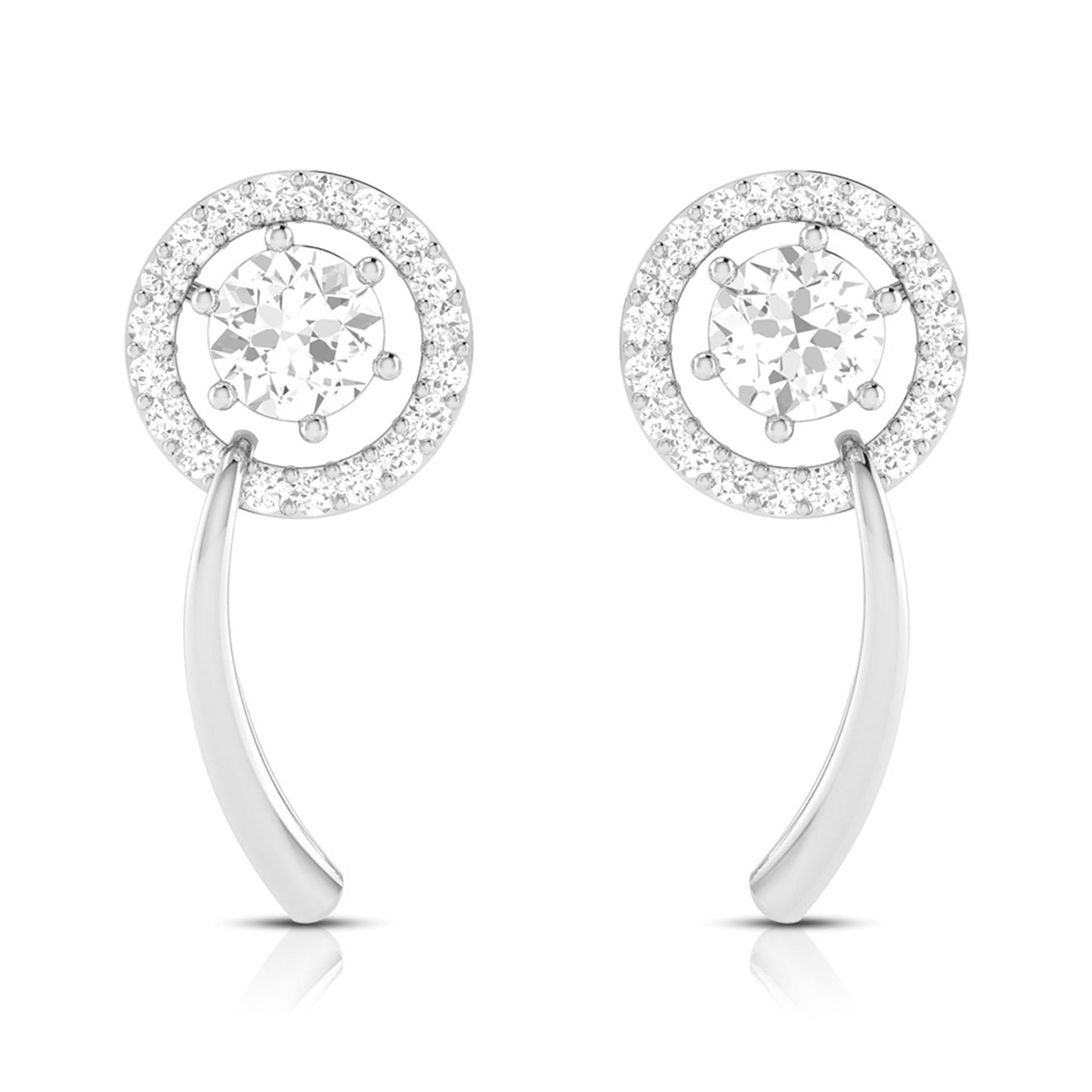 Round shape earrings design Kingly Lab Grown Diamond Earrings Fiona Diamonds