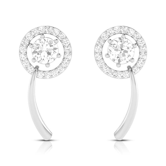 Round shape earrings design Kingly Lab Grown Diamond Earrings Fiona Diamonds