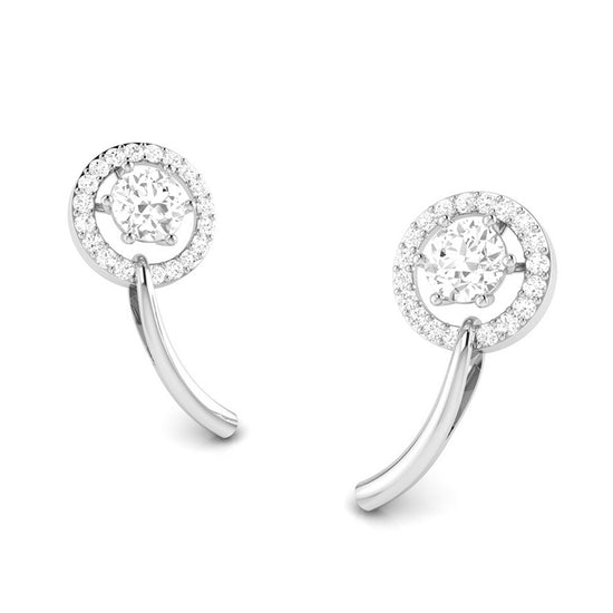 Round shape earrings design Kingly Lab Grown Diamond Earrings Fiona Diamonds