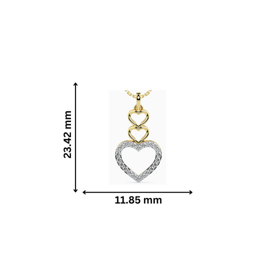 Pattern Round delicate lab grown diamond pendant Fiona Diamonds