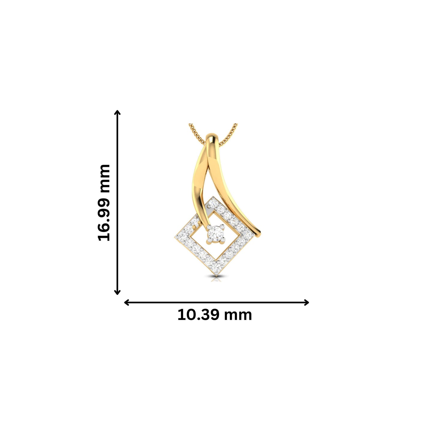 Held lab grown diamond pendant design for women Fiona Diamonds