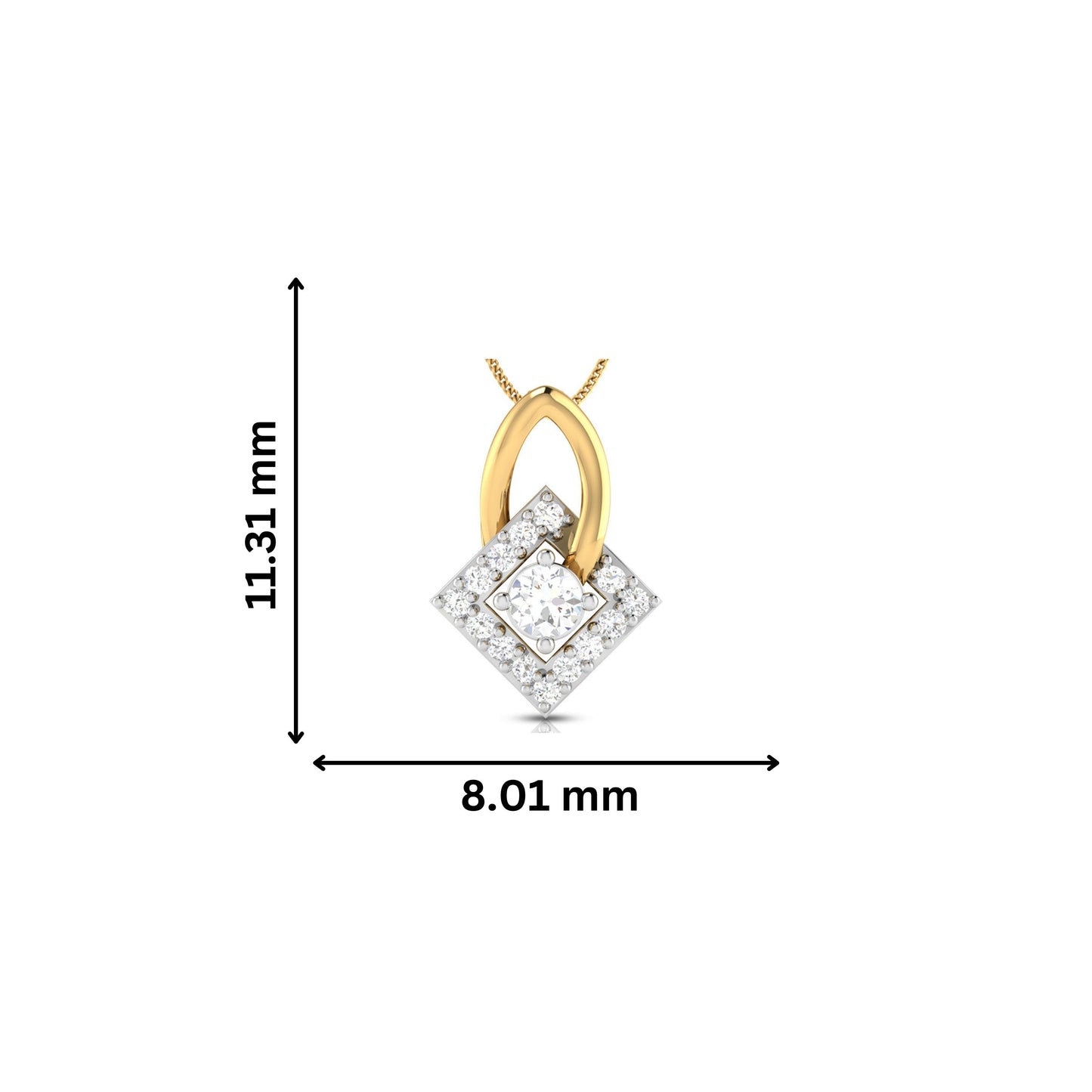 Interlocked lab grown diamond pendant designs for female Fiona Diamonds