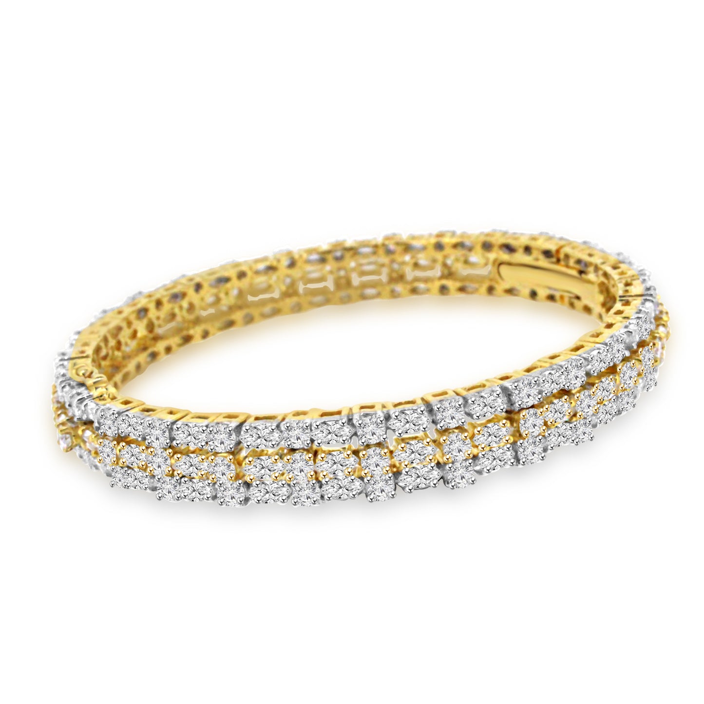 18KT Diamond Bangle with Block Baguette Design | Pachchigar Jewellers  (Ashokbhai)