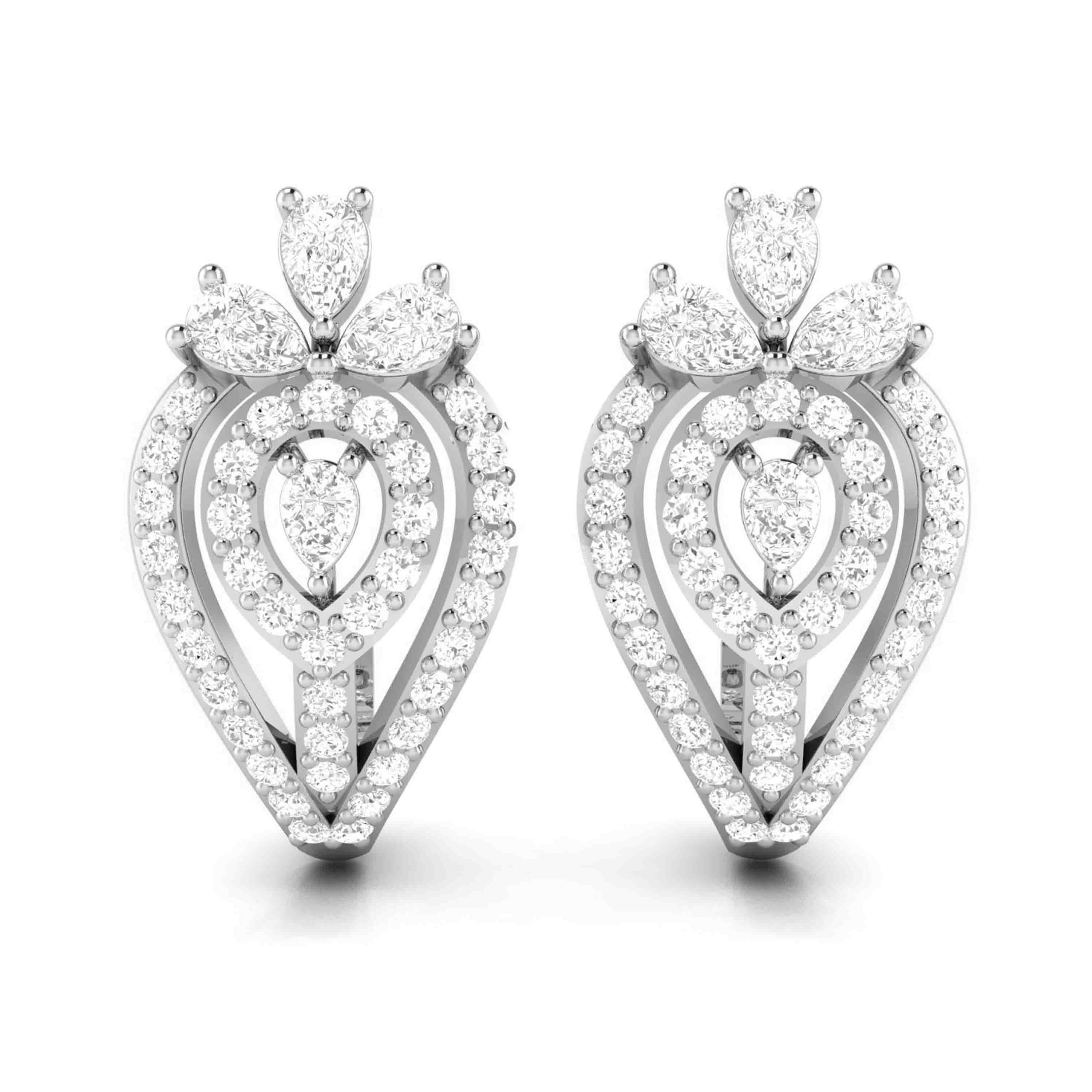 Latest earrings design Elona Lab Grown Diamond Earrings Fiona Diamonds