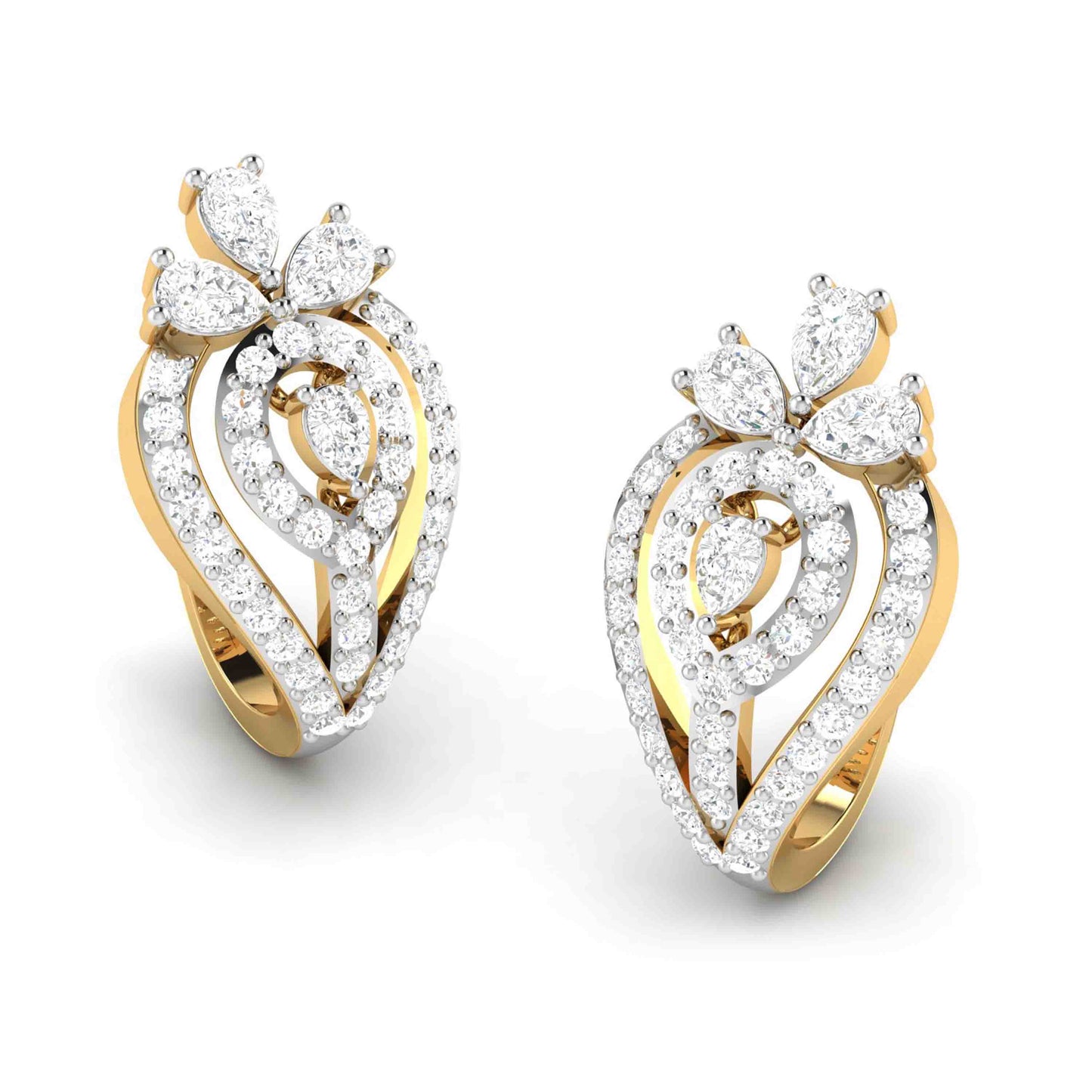 Designer earrings collection Reactive Lab Grown Diamond Earrings Fiona Diamonds