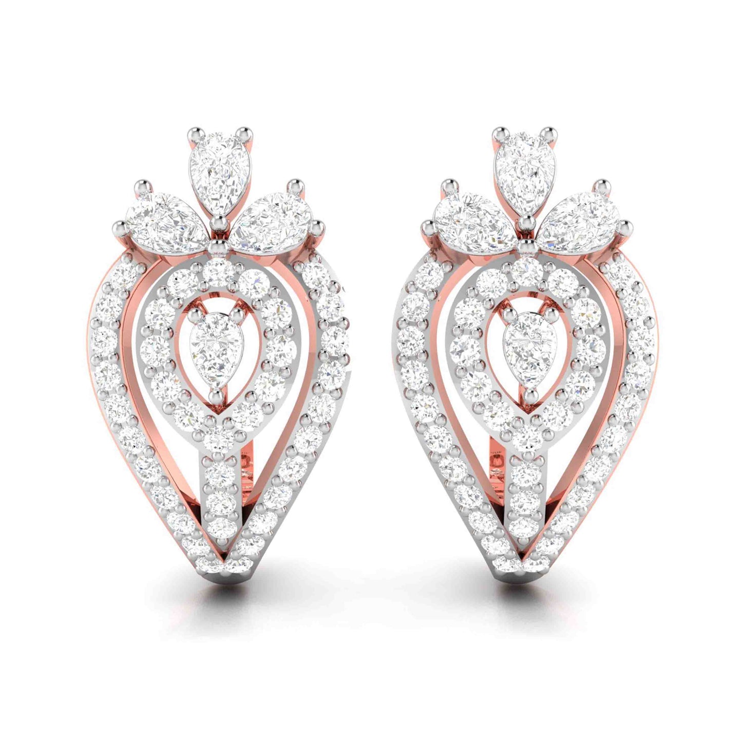 Designer earrings collection Reactive Lab Grown Diamond Earrings Fiona Diamonds