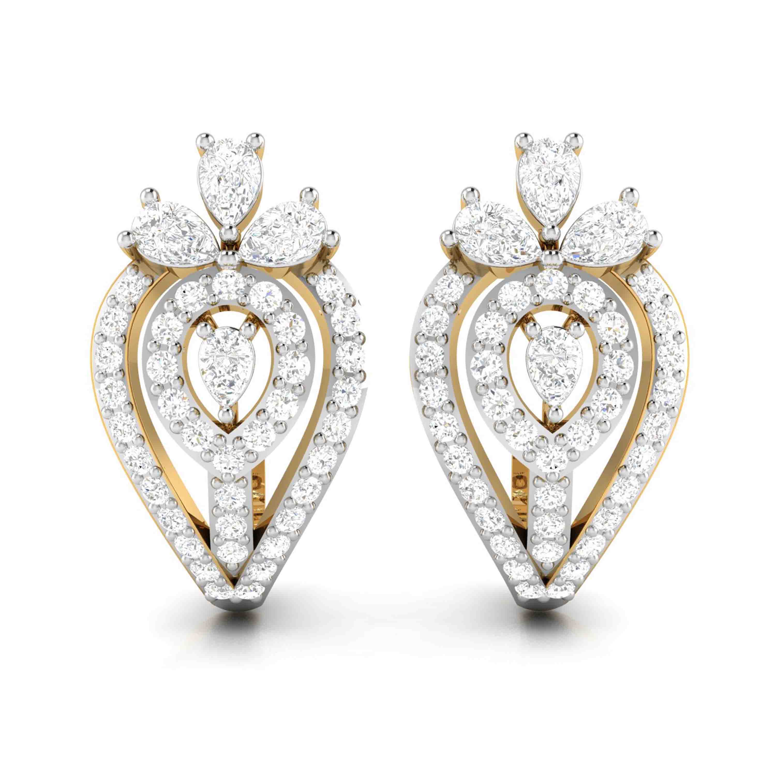 Latest earrings design Elona Lab Grown Diamond Earrings Fiona Diamonds