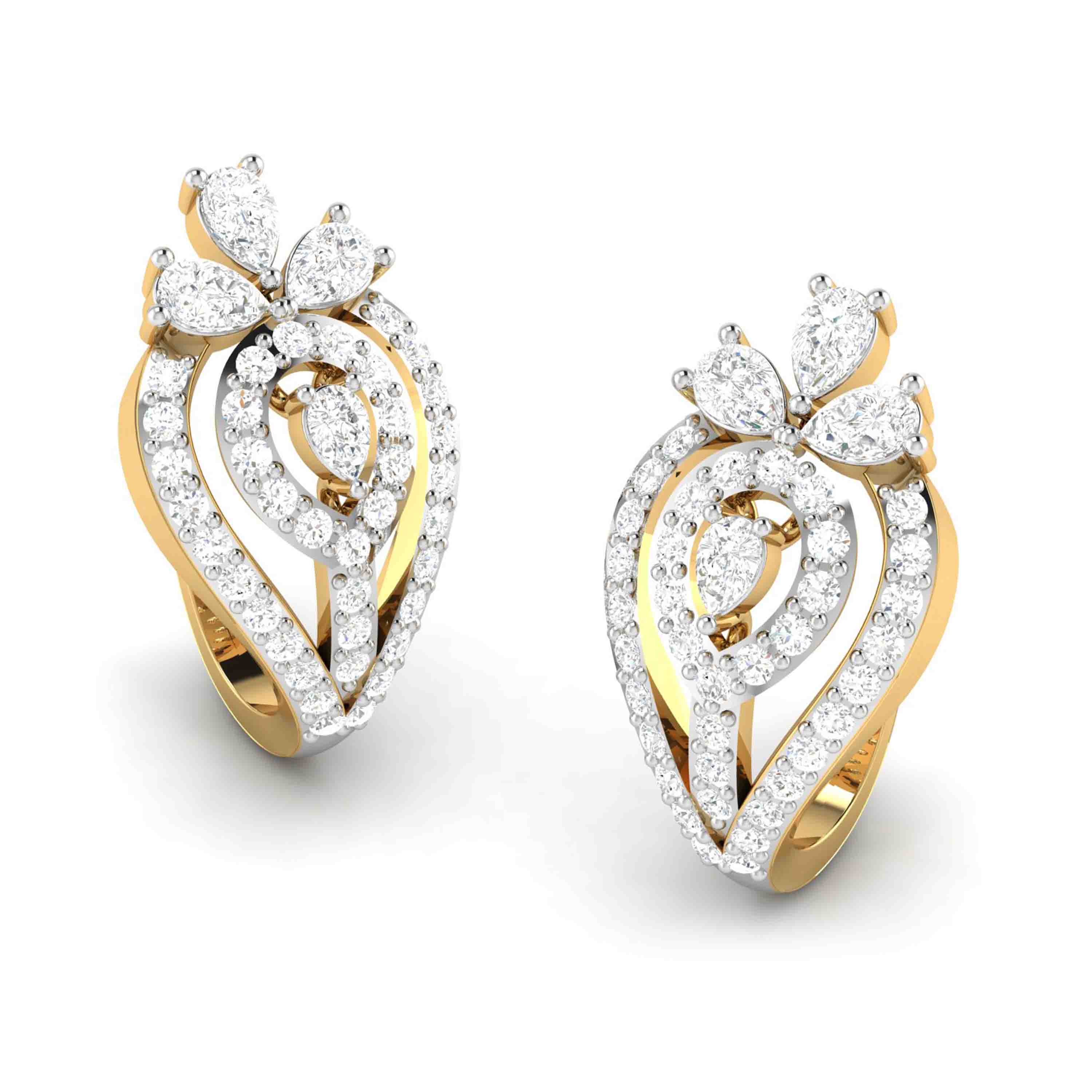 Latest earrings design Elona Lab Grown Diamond Earrings Fiona Diamonds