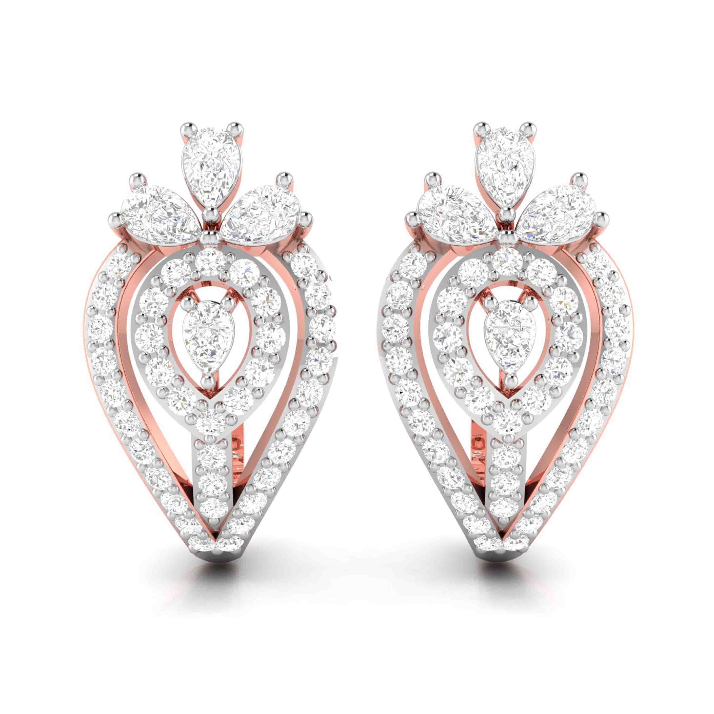 Latest earrings design Elona Lab Grown Diamond Earrings Fiona Diamonds