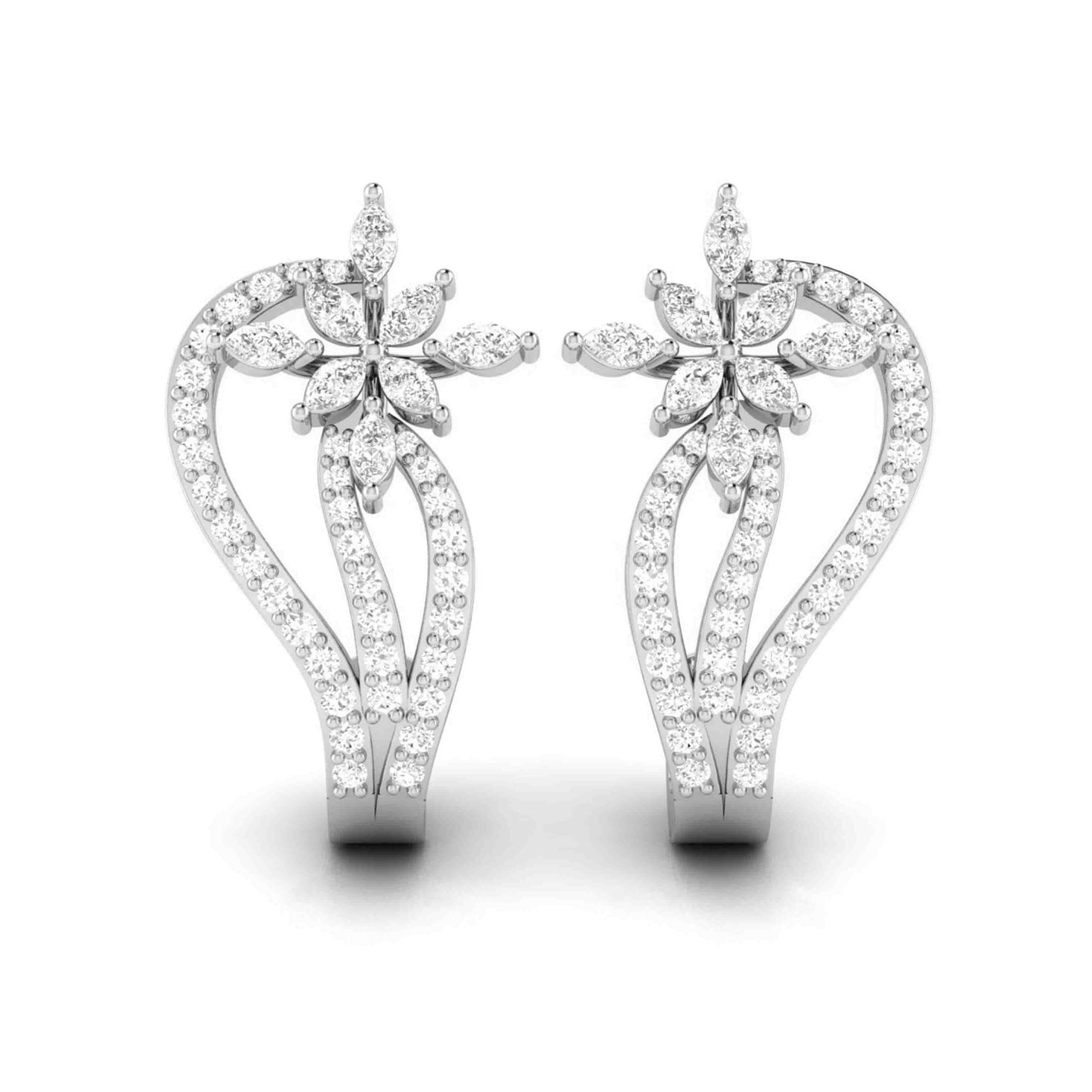 Daily wear earrings design Dwarf Lab Grown Diamond Earrings Fiona Diamonds