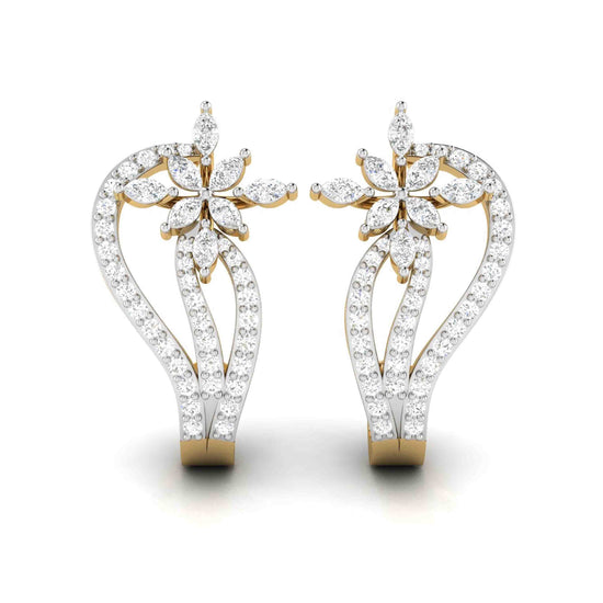 Daily wear earrings design Dwarf Lab Grown Diamond Earrings Fiona Diamonds