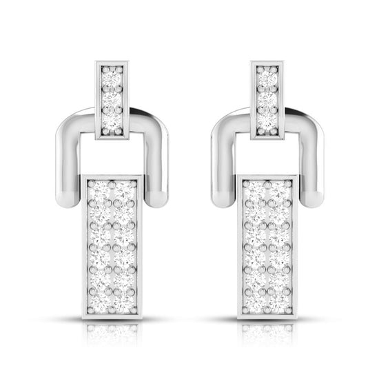 Daily wear earrings design Visa Lab Grown Diamond Earrings Fiona Diamonds