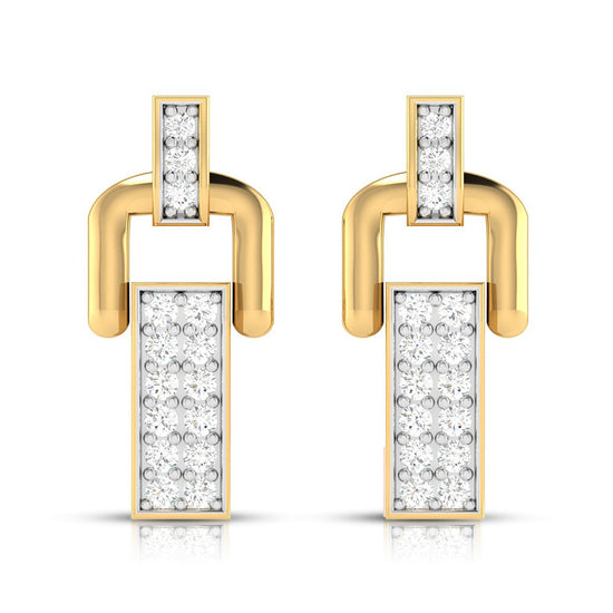 Daily wear earrings design Visa Lab Grown Diamond Earrings Fiona Diamonds