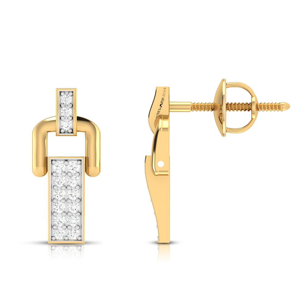 Daily wear earrings design Visa Lab Grown Diamond Earrings Fiona Diamonds