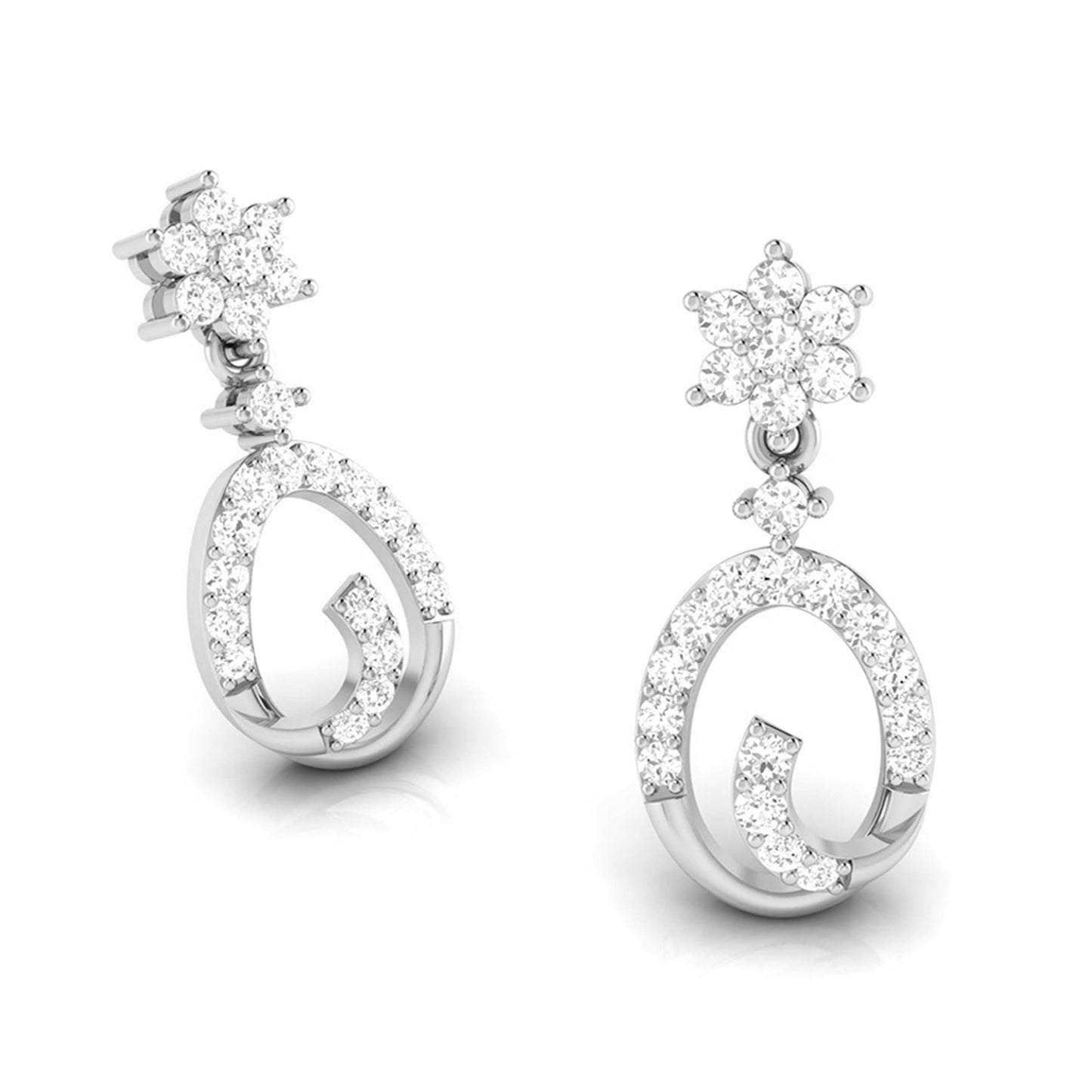 Fancy earrings design Topliner Lab Grown Diamond Earrings Fiona Diamonds