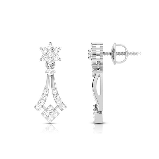 Daily wear earrings design Bilix Lab Grown Diamond Earrings Fiona Diamonds