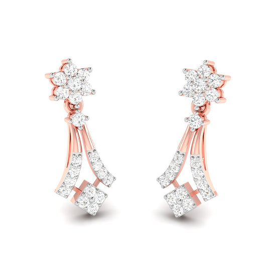 Daily wear earrings design Bilix Lab Grown Diamond Earrings Fiona Diamonds