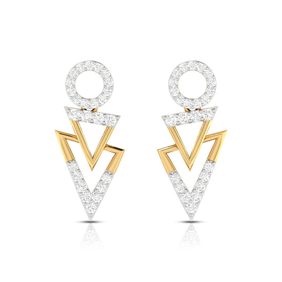 Daily wear earrings design Coniferous Lab Grown Diamond Earrings Fiona Diamonds