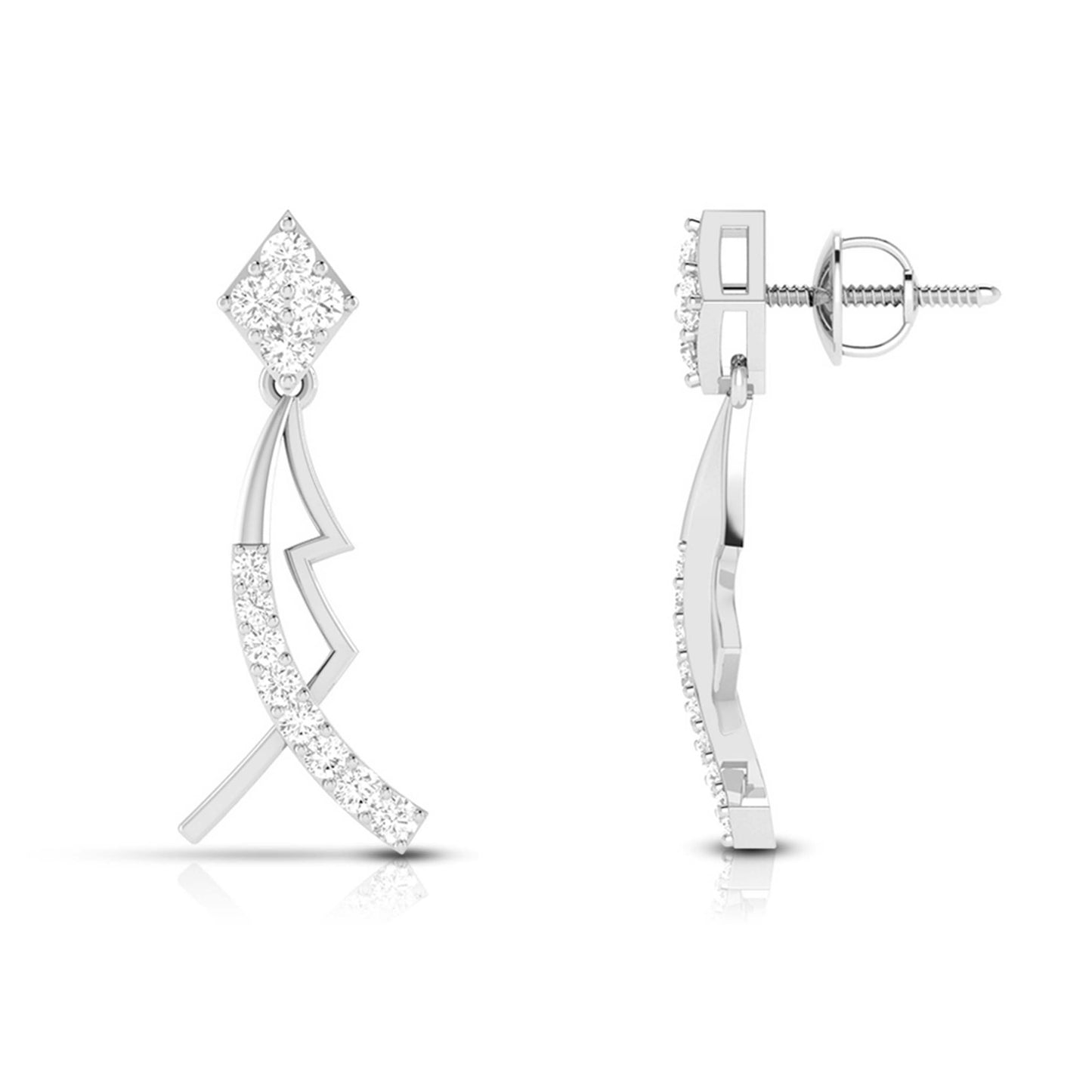 Party wear earrings design Susan Lab Grown Diamond Earrings Fiona Diamonds