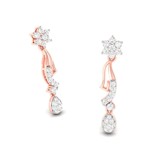 Earrings flower design Emporium Lab Grown Diamond Earrings Fiona Diamonds