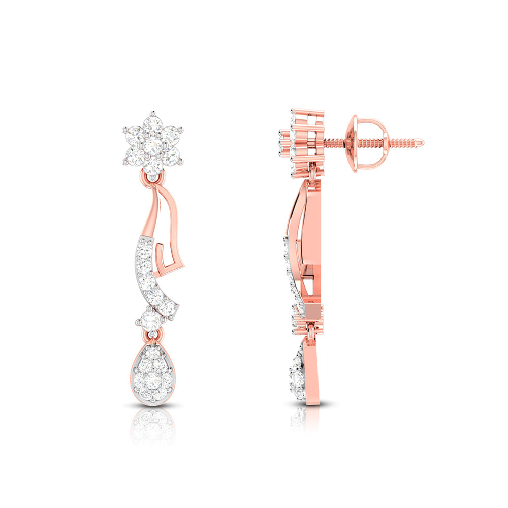 Earrings flower design Emporium Lab Grown Diamond Earrings Fiona Diamonds