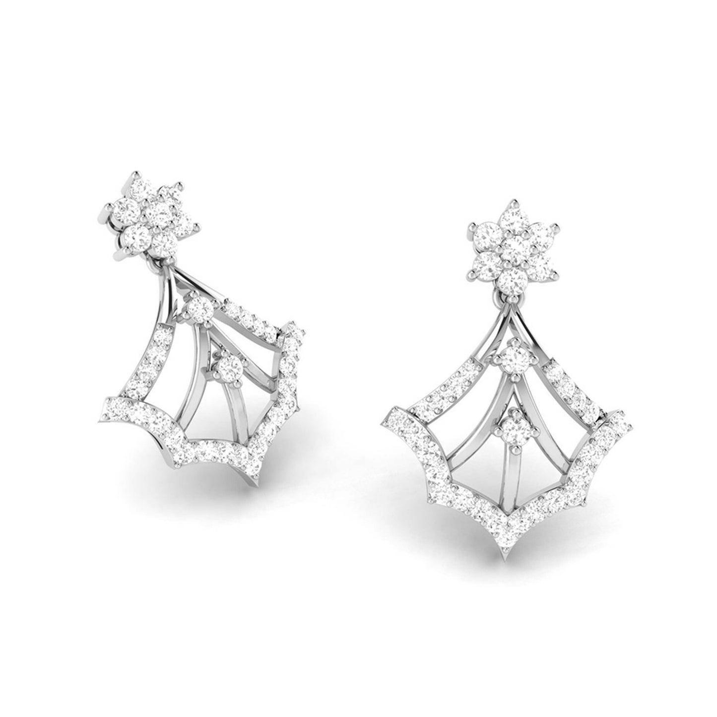 Latest earrings design Cosmos Lab Grown Diamond Earrings Fiona Diamonds