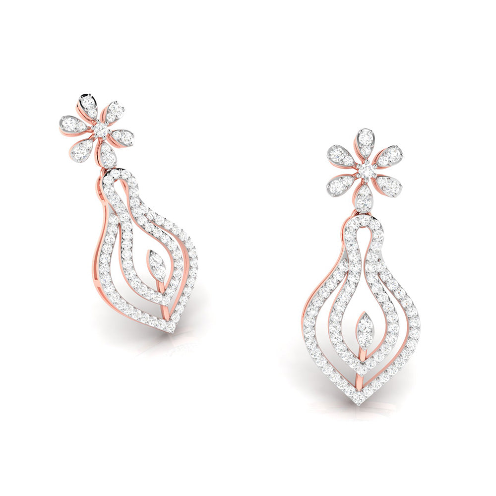 Latest earrings design Flaschen Lab Grown Diamond Earrings Fiona Diamonds