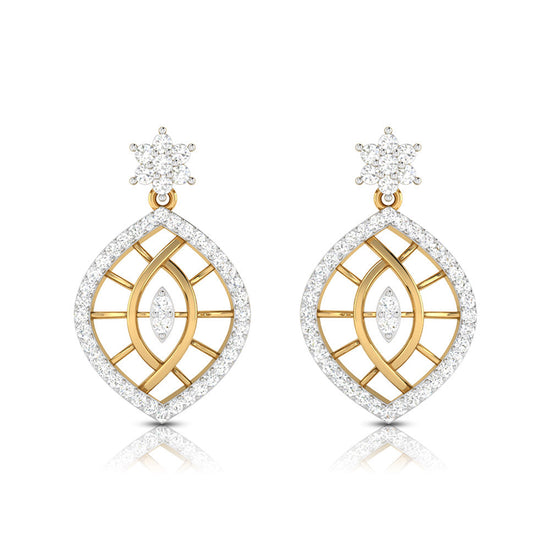 Daily wear earrings design Akruti Lab Grown Diamond Earrings Fiona Diamonds