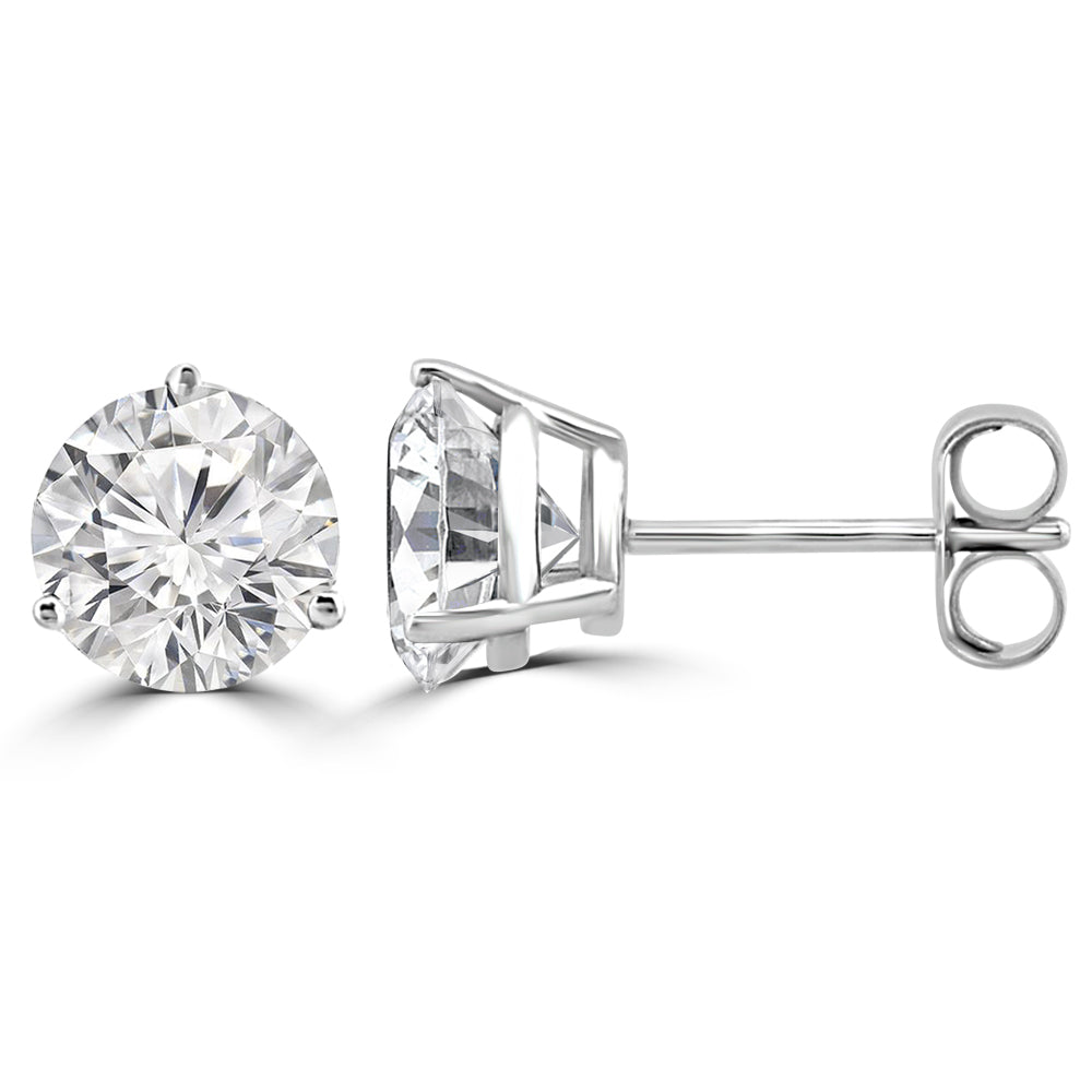 40 Pointer Solitaire Earrings Design Fiona Diamonds