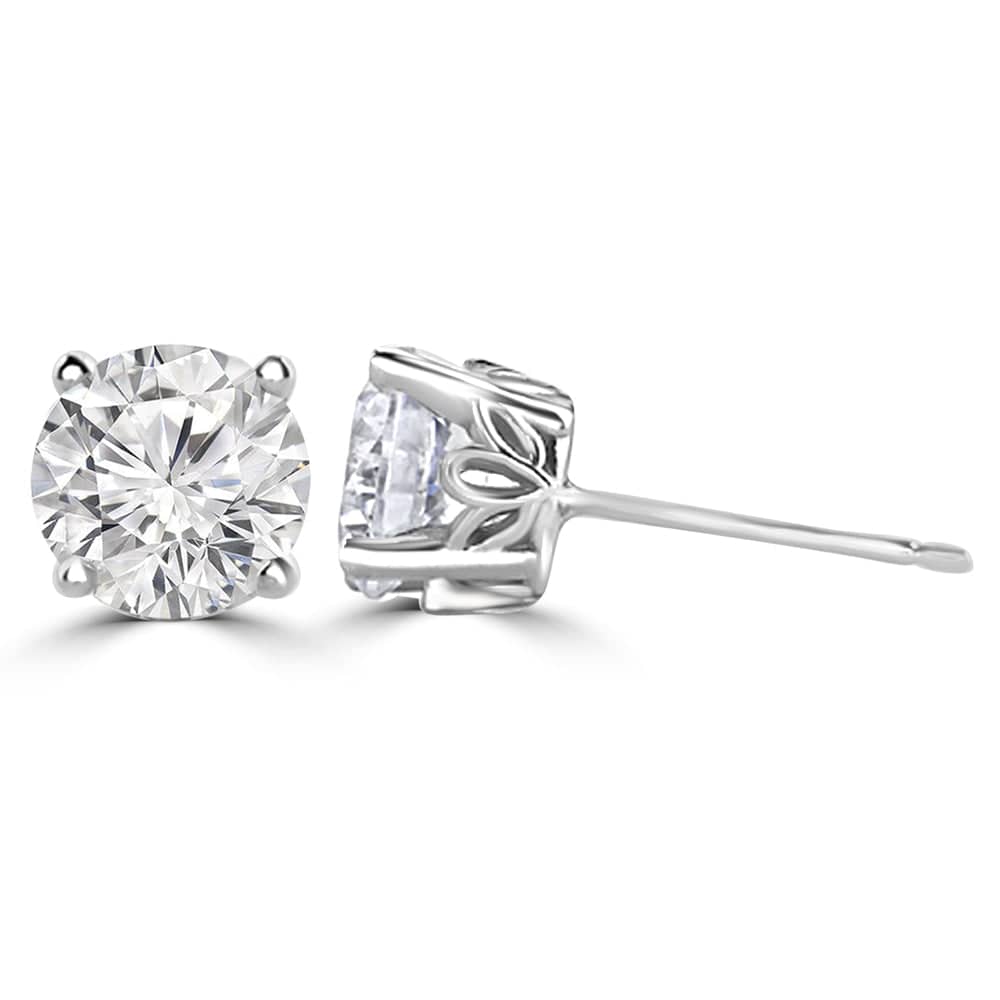 Fashionable 2.ct Round  Lab Diamond Stud Earrings - Fiona Diamonds - Fiona Diamonds