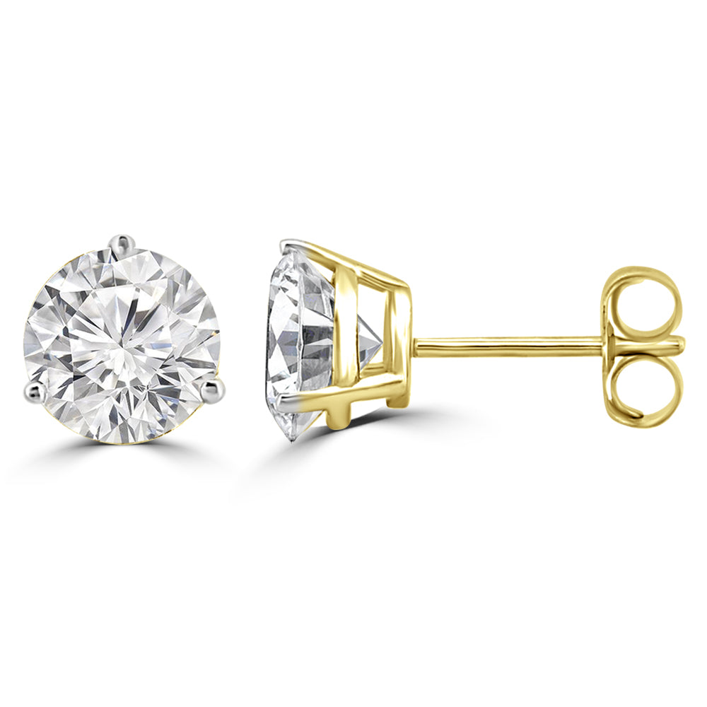 Buy Simple 50 Pointer Solitaire Earrings Design | Fiona Diamonds