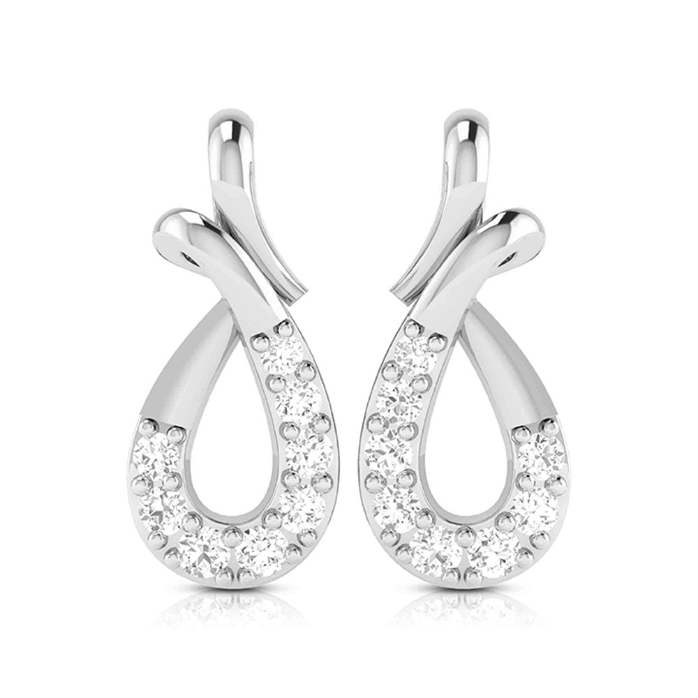 Designer earrings collection Distorted Lab Grown Diamond Earrings Fiona Diamonds
