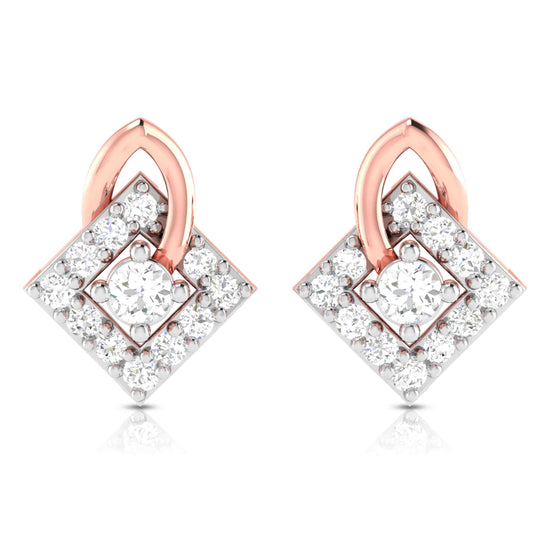 Fancy earrings design Diagonal Lab Grown Diamond Earrings Fiona Diamonds