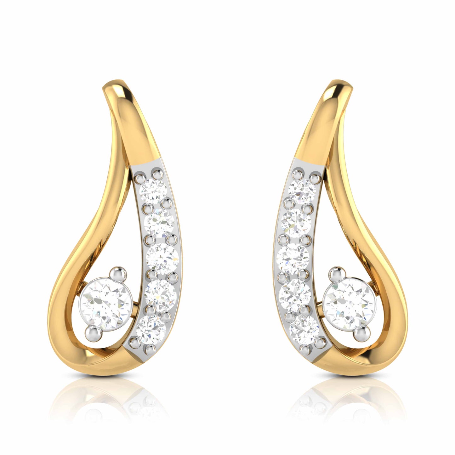 Daily wear earrings design Slobber Lab Grown Diamond Earrings Fiona Diamonds