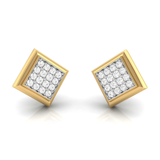 Gold Diamond Earrings for Women in 18 Karat Yellow Gold by Fiona Diamonds