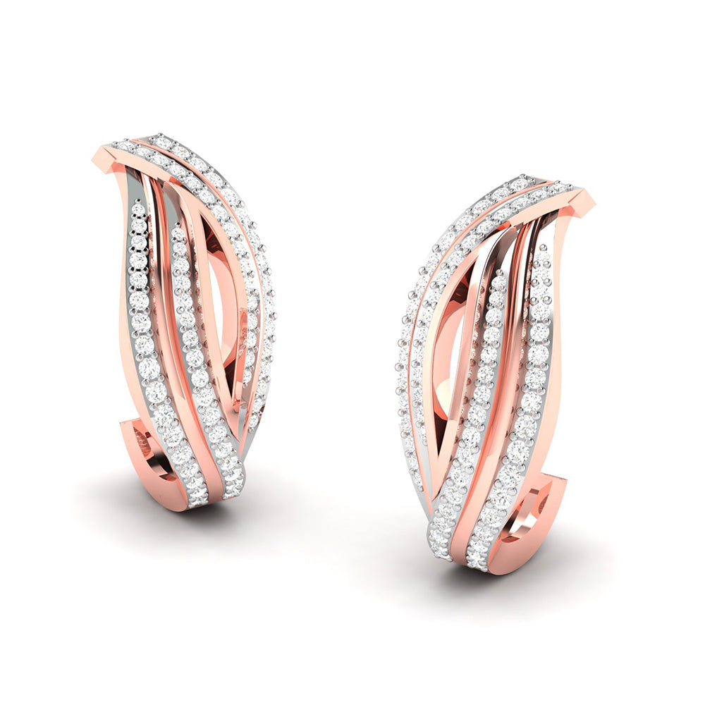 Party wear earrings design Enfold Lab Grown Diamond Earrings Fiona Diamonds