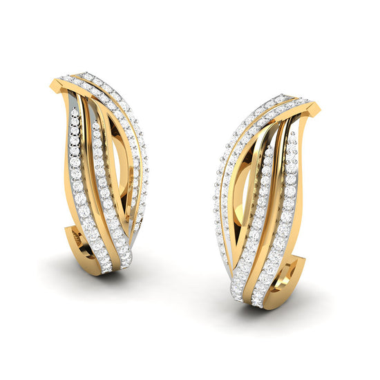 Party wear earrings design Enfold Lab Grown Diamond Earrings Fiona Diamonds