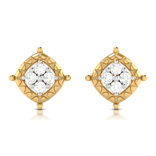 Gold Diamond Earrings for Women in 18 Karat Yellow Gold by Fiona Diamonds